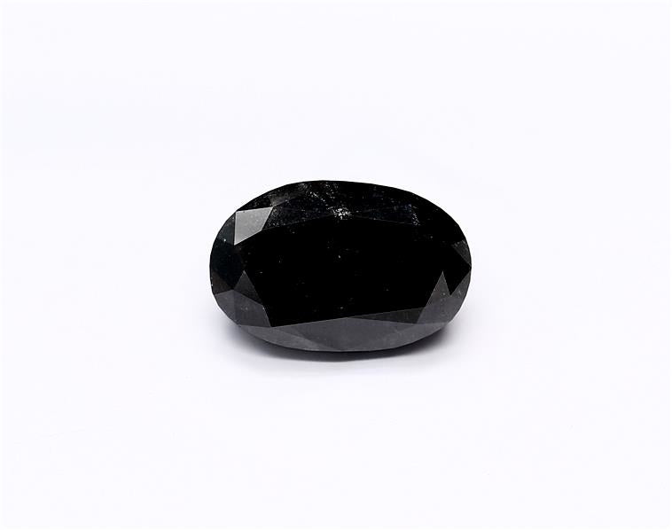 3.07 Carat Natural Black Oval Diamond GIA