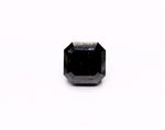 3.88 Carat Natural Black Sq emerald Diamond GIA