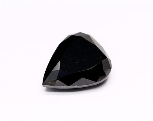 10.08 Carat Natural Black Pear Diamond GIA