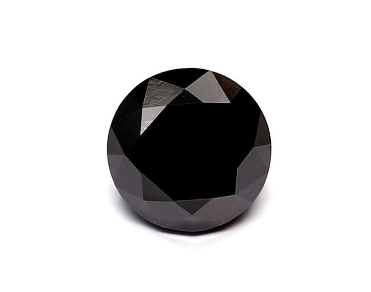 1.02 Carat Natural Black Round Diamond GIA