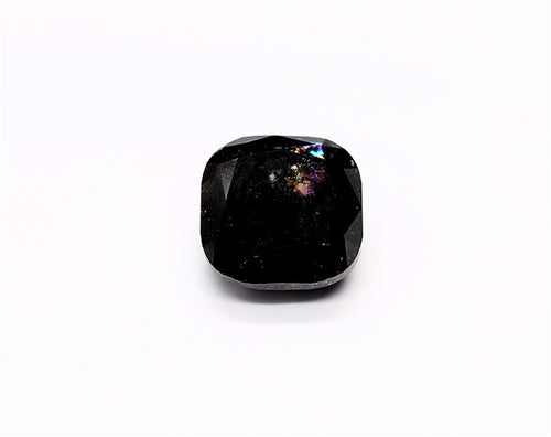 3.44 Carat Natural Black Cushion Diamond GIA