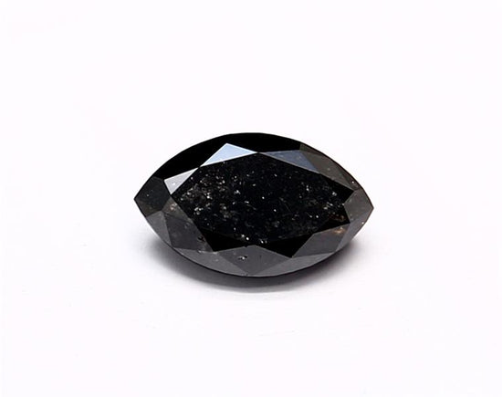 0.41 Carat Natural Black Marquise Diamond GIA