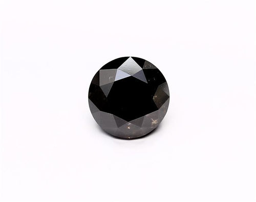 4.7 Carat Natural Black Round Diamond GIA