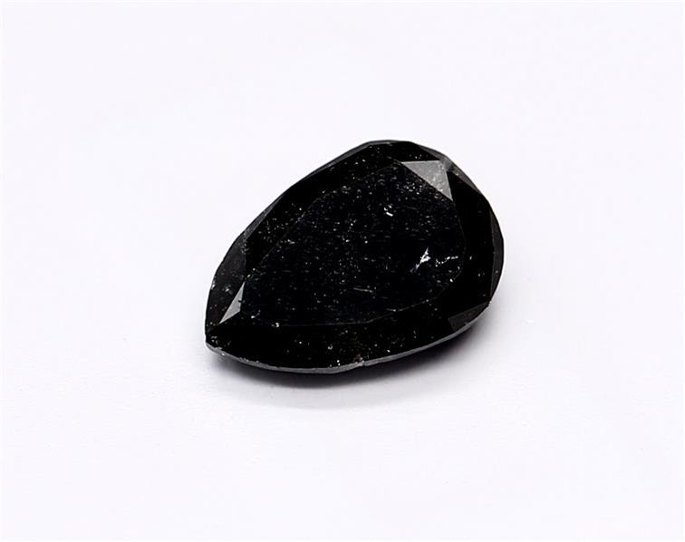 0.8 Carat Natural Black Pear Diamond GIA