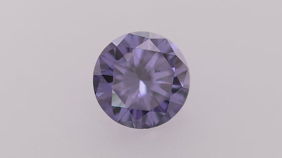 0.28 Carat Fancy Deep Grayish Bluish Violet Round Diamond VS2 GIA