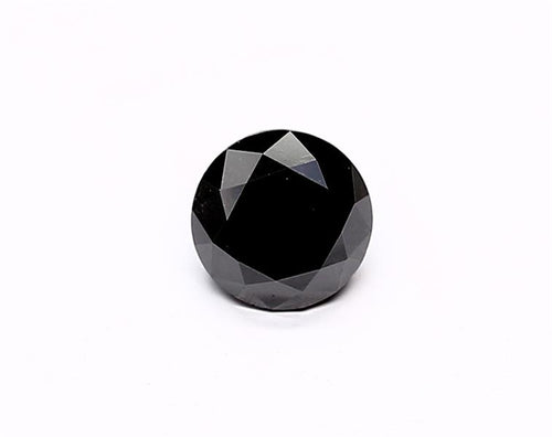 1.07 Carat Natural Black Round Diamond GIA