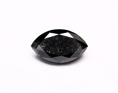 0.44 Carat Natural Black Marquise Diamond GIA