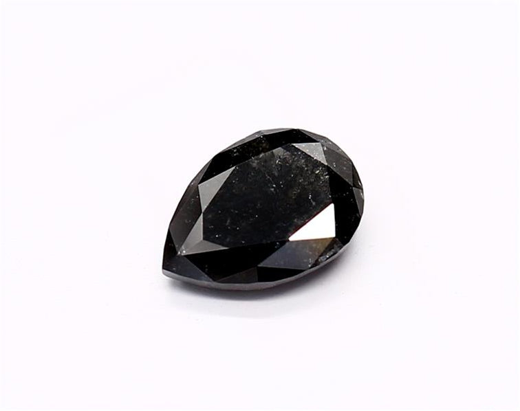 1.14 Carat Natural Black Pear Diamond GIA
