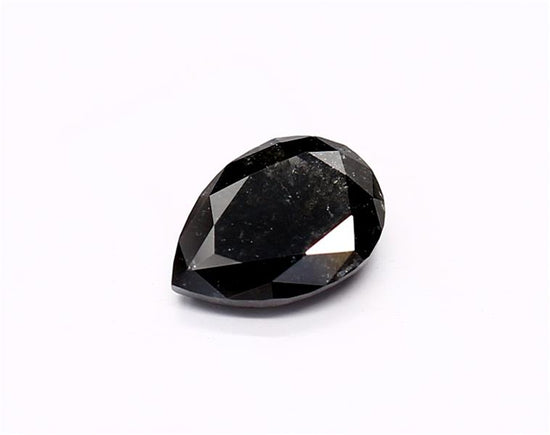 1.14 Carat Natural Black Pear Diamond GIA