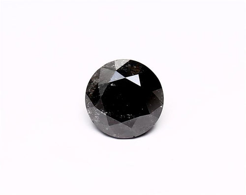 1.09 Carat Natural Black Round Diamond GIA
