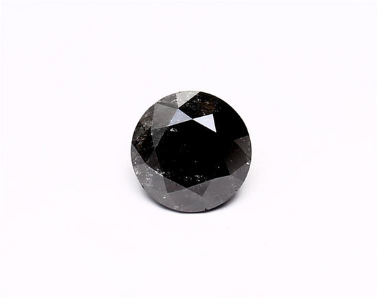 1.09 Carat Natural Black Round Diamond GIA