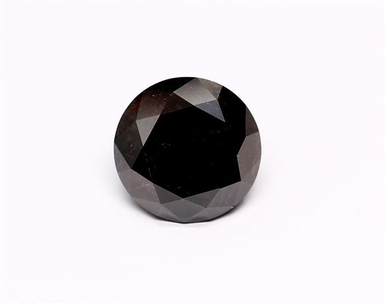 4.65 Carat Black Round Diamond
