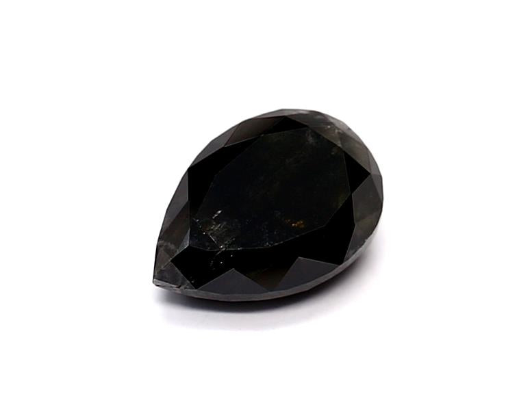 1.03 Carat Natural Black Pear Diamond GIA