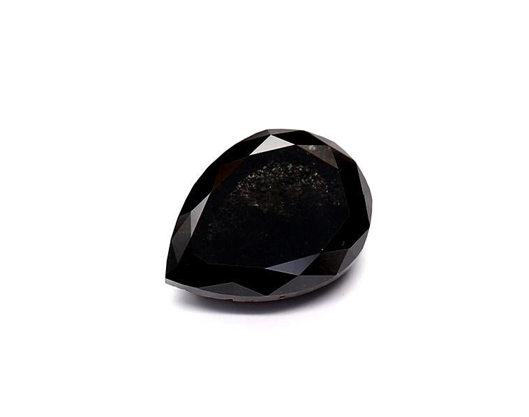 1.98 Carat Black Pear Diamond