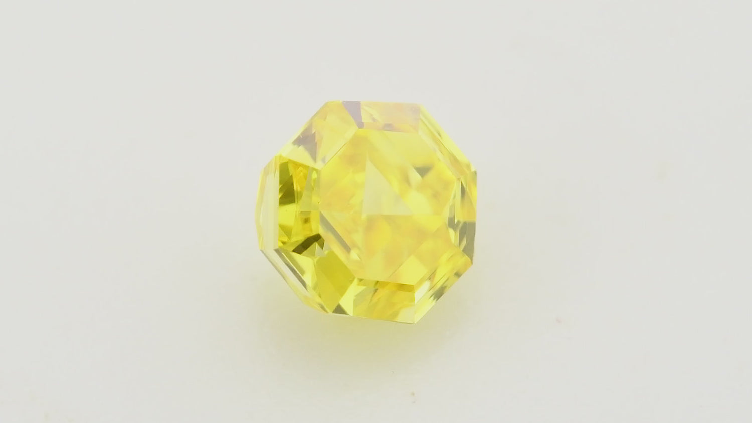 0.43 Carat Fancy Vivid Yellow Asscher Diamond VS2 GIA