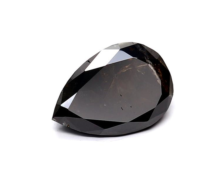 1 Carat Natural Black Pear Diamond GIA