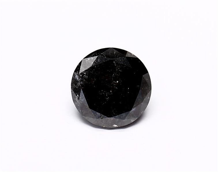 1.05 Carat Natural Black Round Diamond GIA