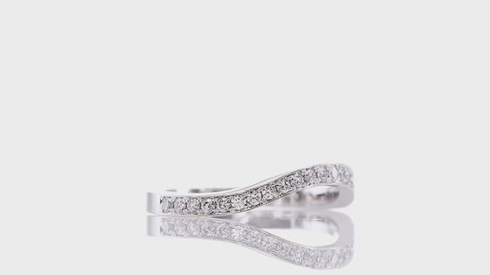 Custom Contoured Diamond Wedding Band