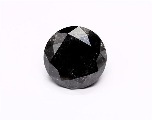 6.16 Carat Black Round Diamond