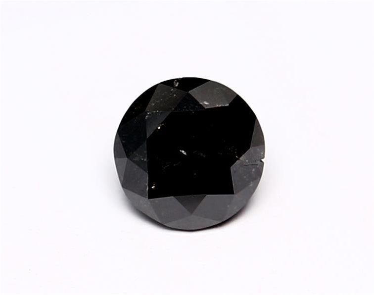 0.4 Carat Natural Black Round Diamond GIA