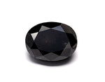 0.98 Carat Natural Black Oval Diamond GIA