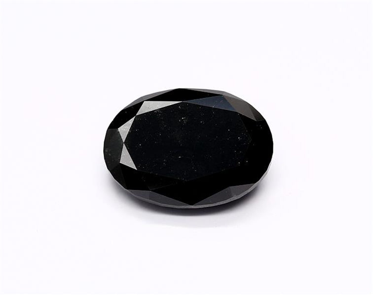 4.44 Carat Black Oval Diamond