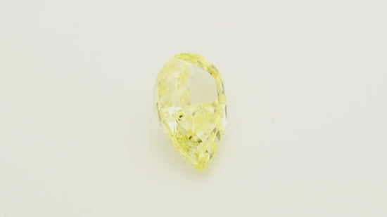 0.52 Carat Fancy Yellow Pear Diamond VS1 GIA
