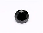 1.75 Carat Natural Black Round Diamond GIA