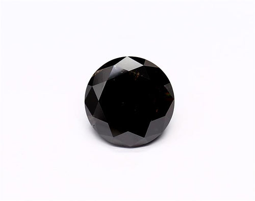 1.79 Carat Natural Black Round Diamond GIA