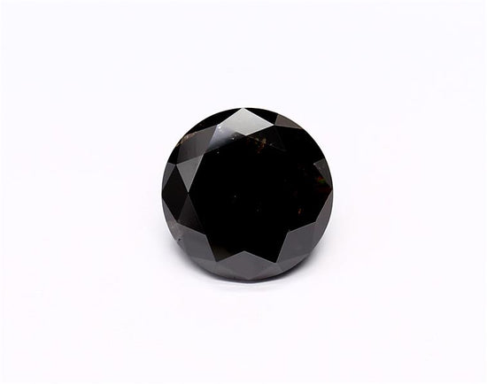 1.79 Carat Natural Black Round Diamond GIA