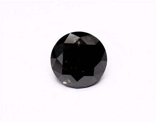 2.34 Carat Natural Black Round Diamond GIA