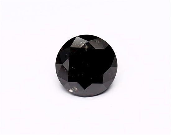 2.34 Carat Natural Black Round Diamond GIA