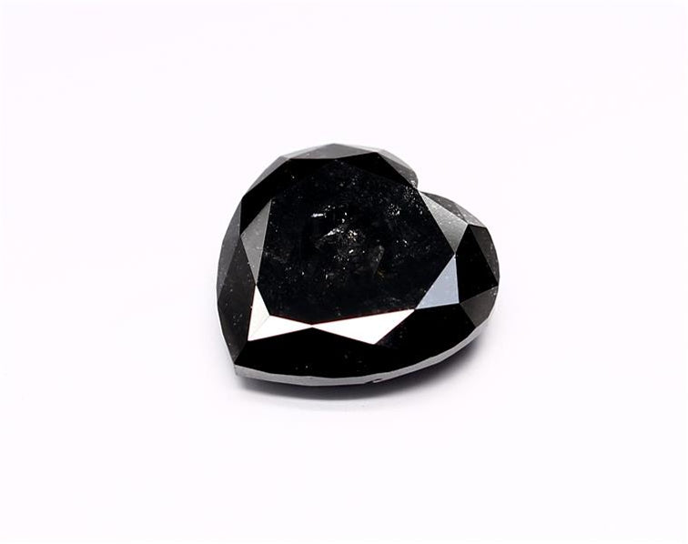4.58 Carat Black Heart Diamond