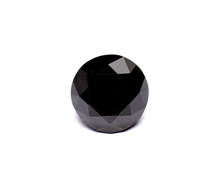 1.3 Carat Natural Black Round Diamond GIA