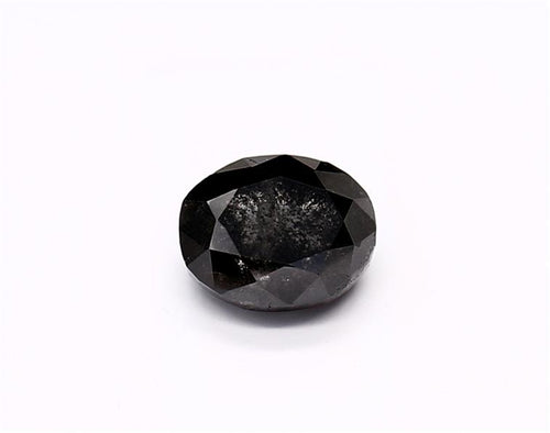 1.14 Carat Natural Black Oval Diamond GIA