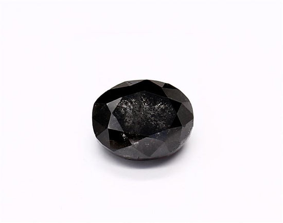 1.14 Carat Natural Black Oval Diamond GIA