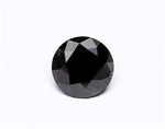 1.26 Carat Natural Black Round Diamond GIA