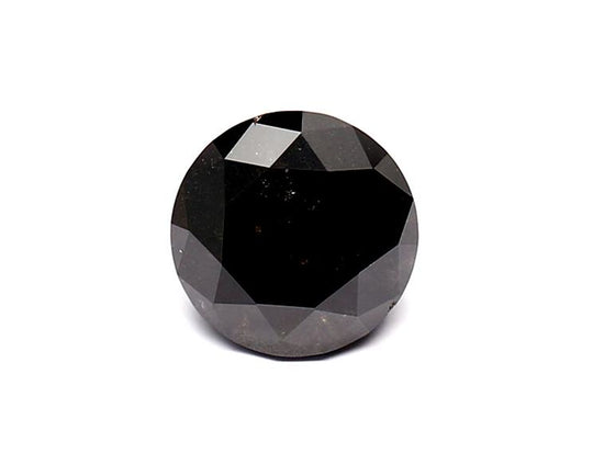 1.93 Carat Natural Black Round Diamond GIA