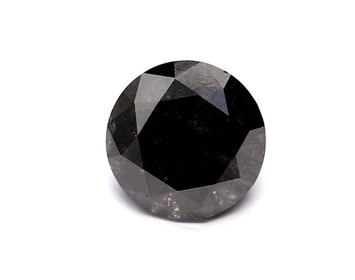 0.97 Carat Natural Black Round Diamond GIA