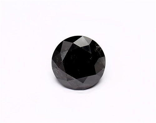1.17 Carat Natural Black Round Diamond GIA