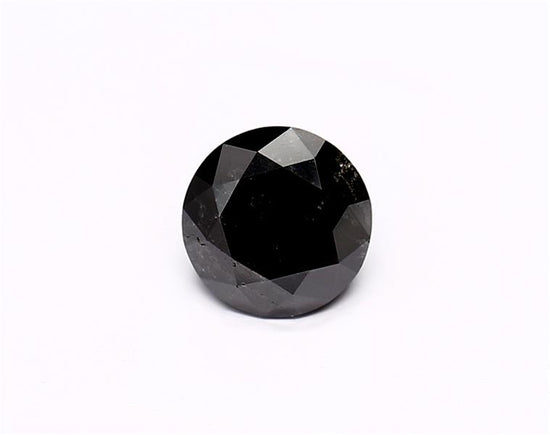 1.17 Carat Natural Black Round Diamond GIA
