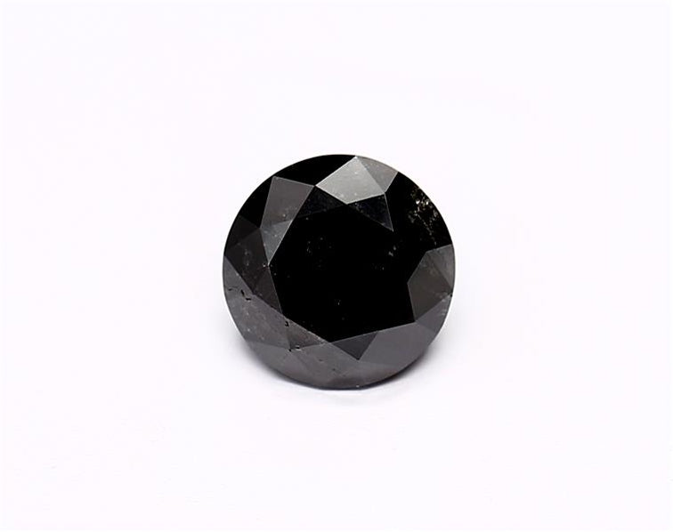 1.17 Carat Natural Black Round Diamond GIA