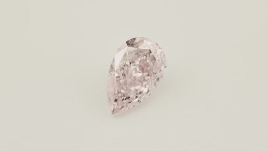 0.55 Carat Fancy Light Pink Pear Diamond IF GIA
