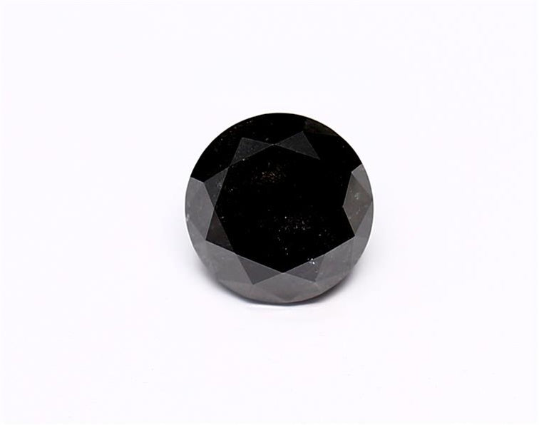 1.13 Carat Natural Black Round Diamond GIA