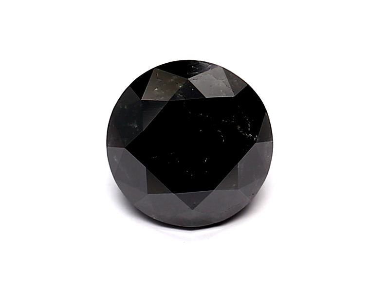 1.02 Carat Natural Black Round Diamond GIA