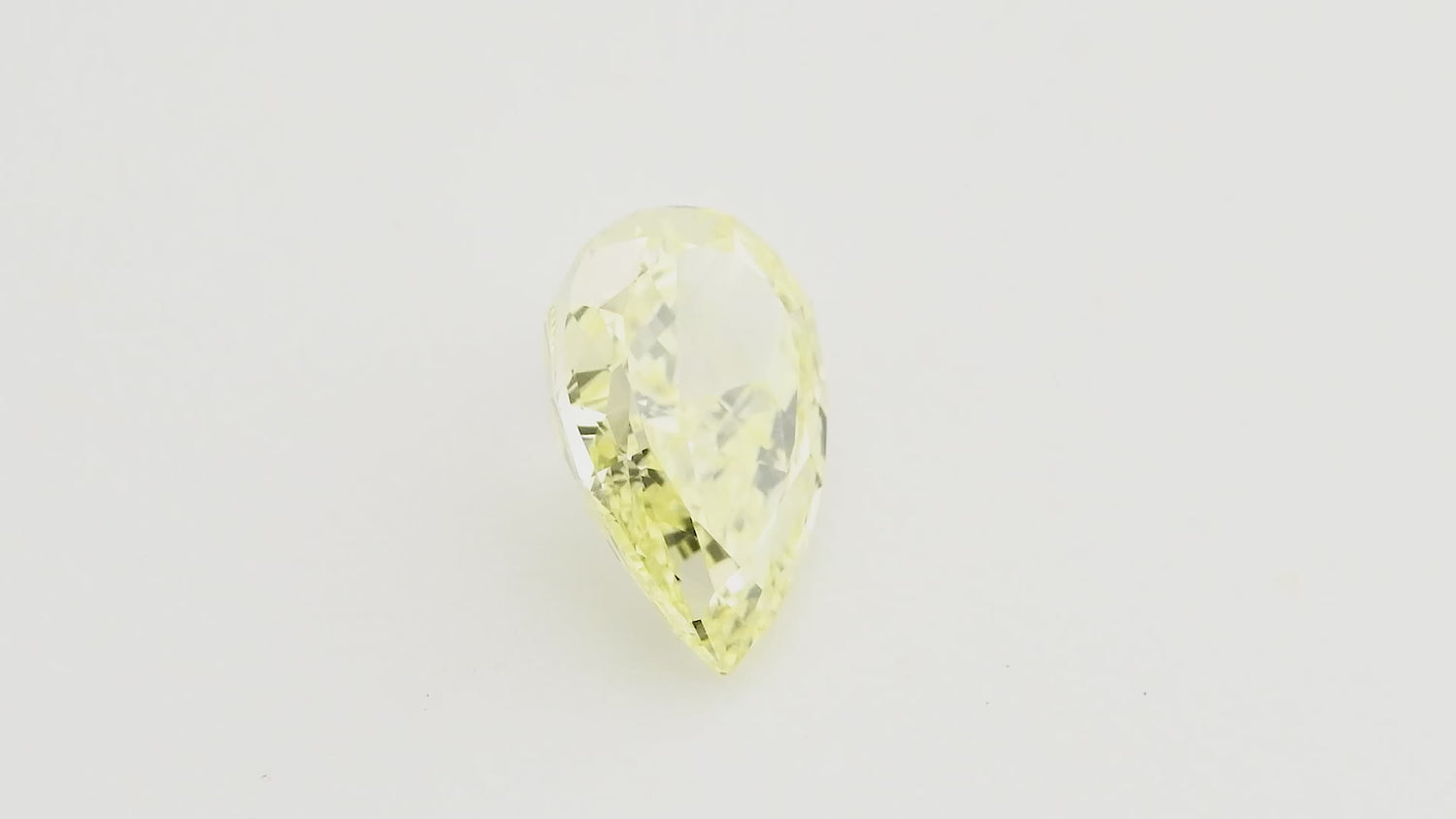 1.02 Carat Fancy Light Yellow Pear Diamond IF GIA