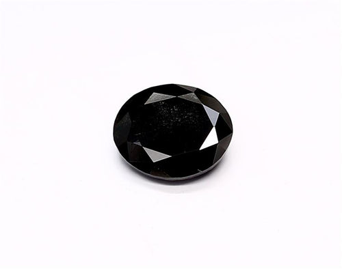 1.23 Carat Natural Black Oval Diamond GIA