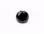 1.61 Carat Natural Black Round Diamond GIA
