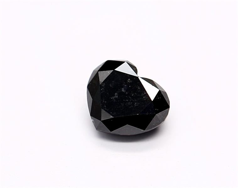 0.47 Carat Natural Black Heart Diamond GIA