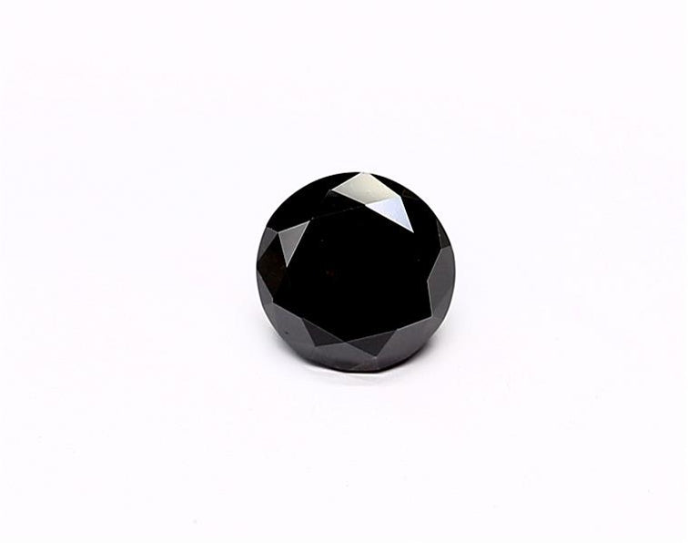 1.06 Carat Natural Black Round Diamond GIA